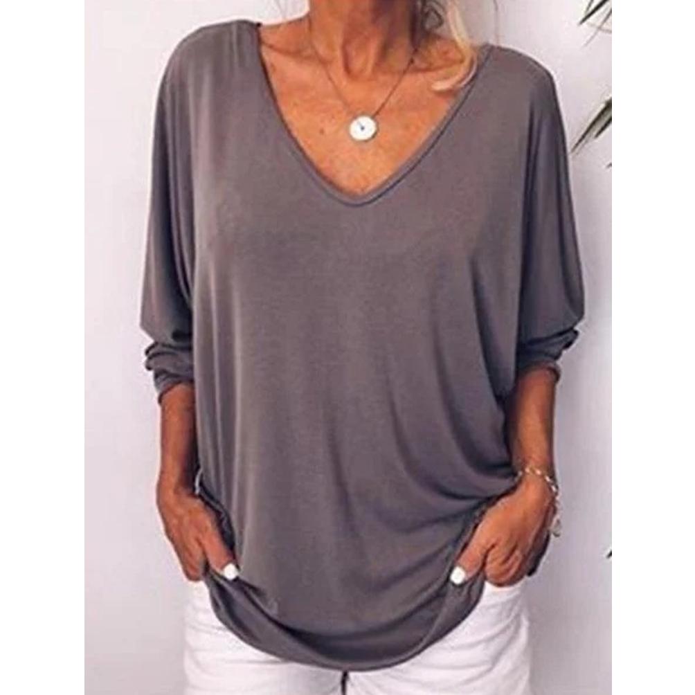 Pure Color Summer T Shirts tops blouses 