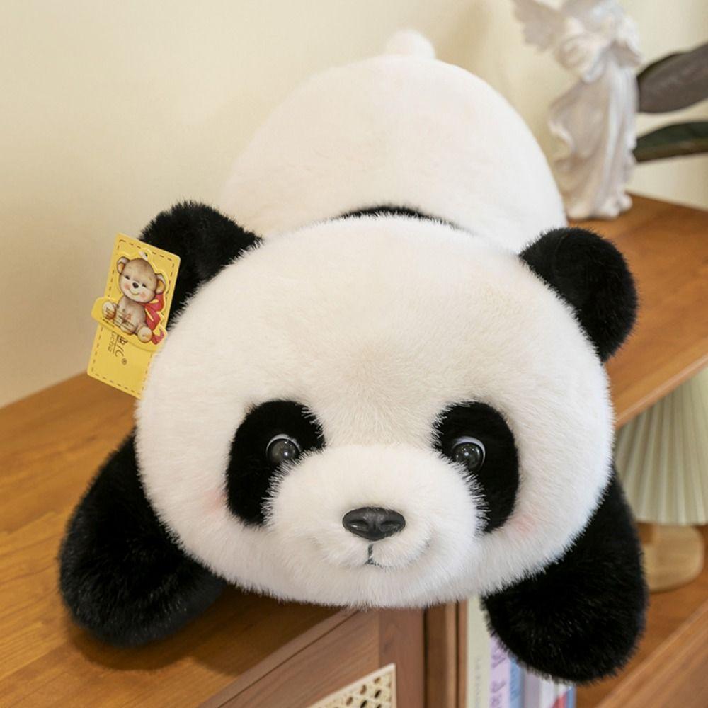 Crouching Posture Panda Stuffed Doll Sitting Posture Soft Panda Plush Doll  Room Decoration