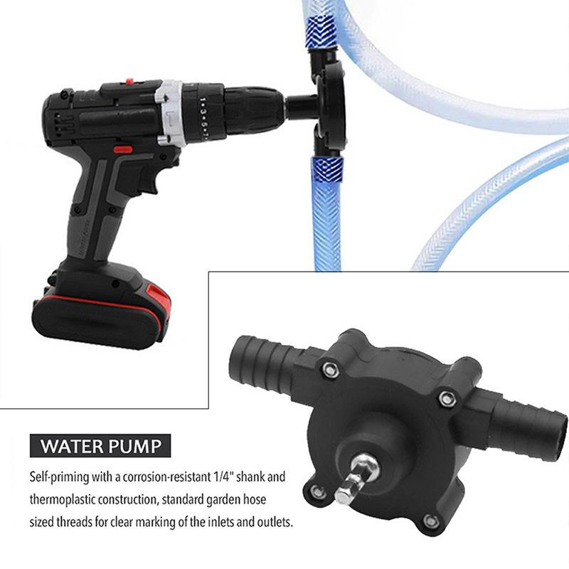 Handheld Drill-Powered Water Pump Portable DC Water Pump Self-Priming Centrifugal Pump