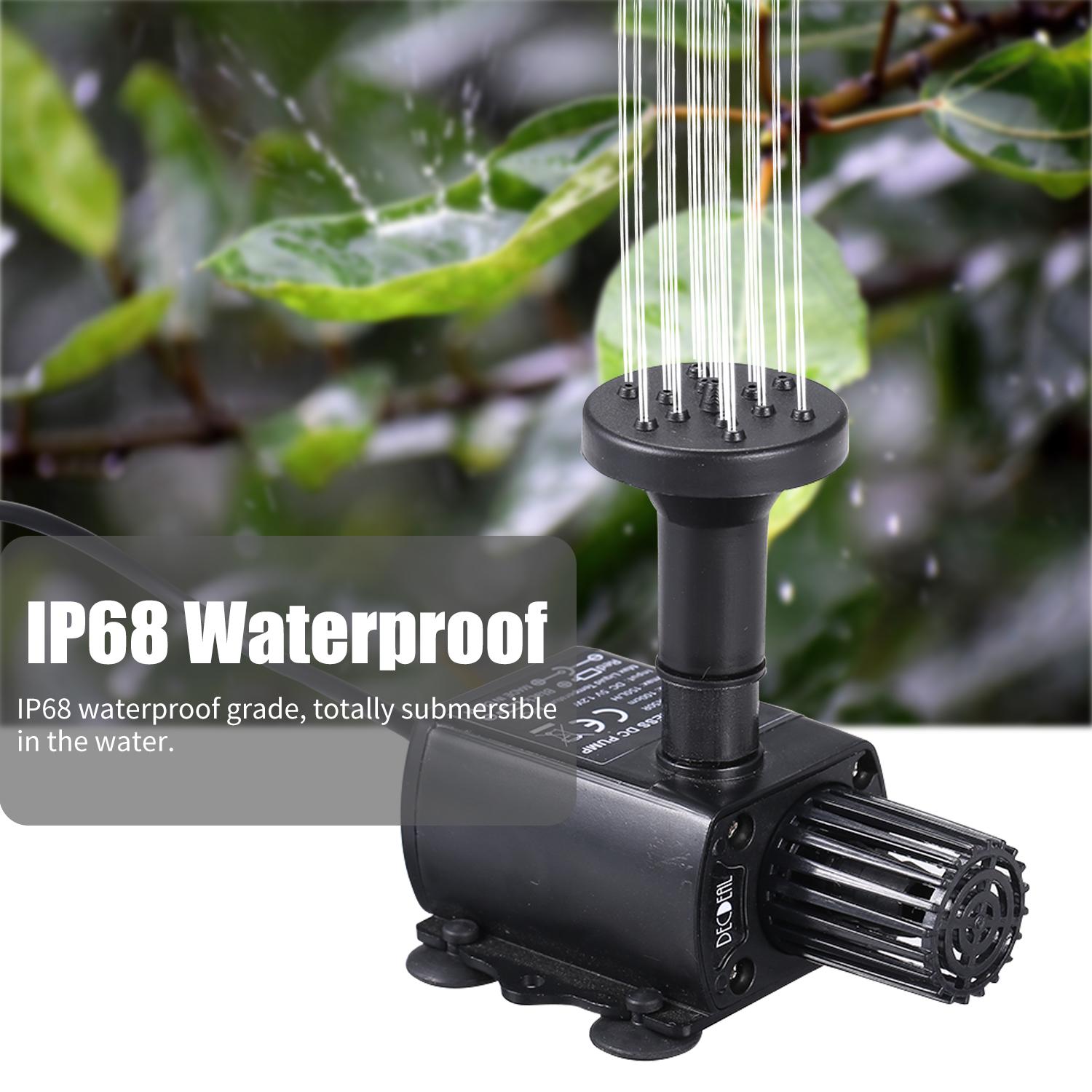

USB Brushless with Nozzles Strainer quiet 5V Brushless Water Oil Pump for Fish Fountain Hydroponics