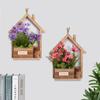 Handcrafted Wooden Wall Hanging Planter Decorative Shelf Living Room Home Interior European Style