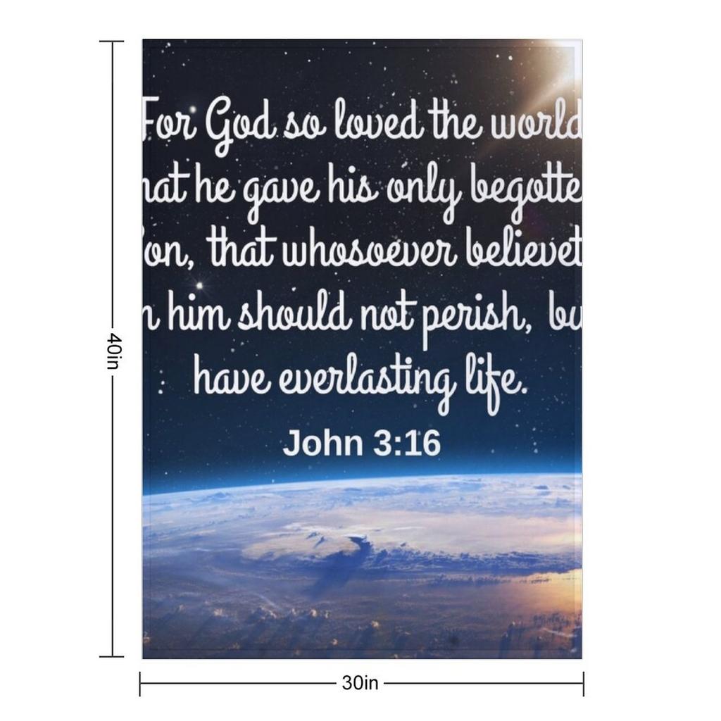 John 3:16 KJV Throw Blanket Baby Soft Plaid christmas decoration Hair Blankets