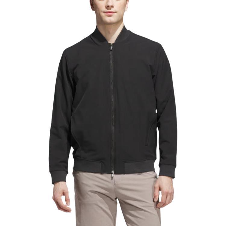 adidas Logo Zipper Long Sleeve Jacket Men Jacket Black JL5367