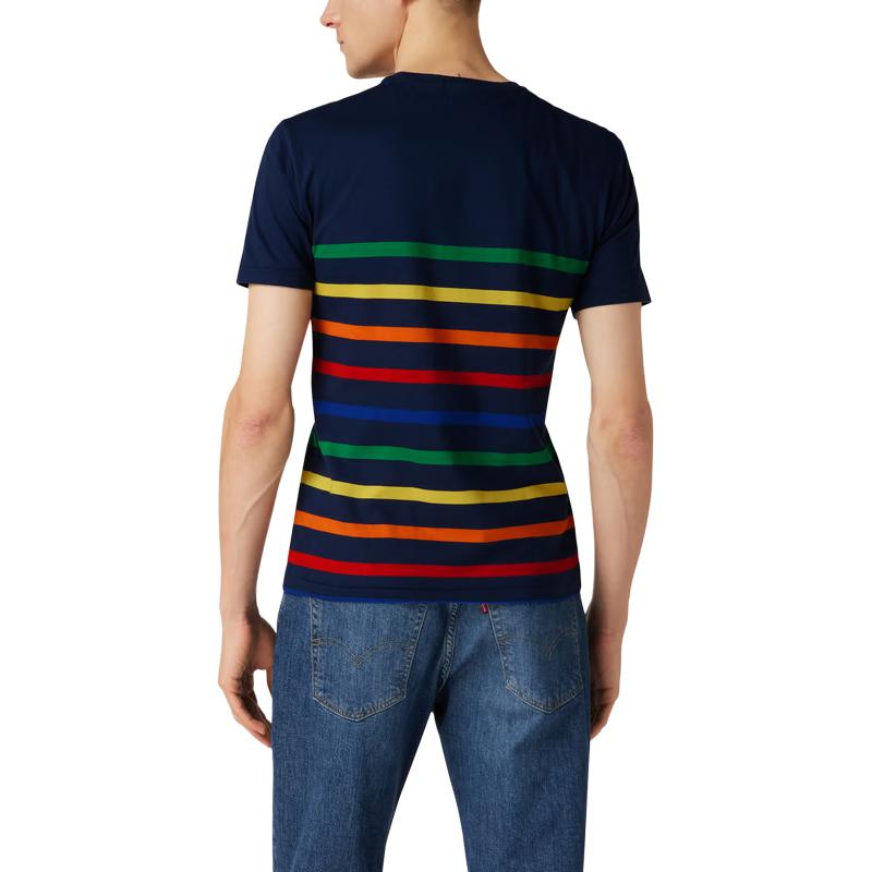 Polo Ralph Lauren SS22 Striped Crew Neck Short Sleeve T-Shirt Men Tops Blue 860413-001
