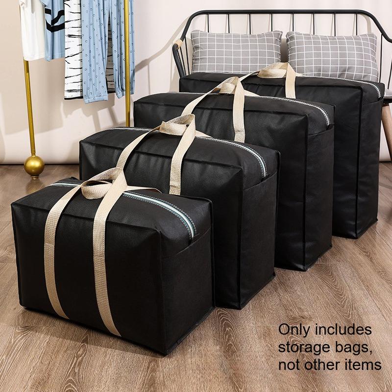 Non Woven Moisture-proof and Dustproof Storage Bag Large Capacity Non-woven Fabric Solid Color Luggage Blanket Clothes Handbag