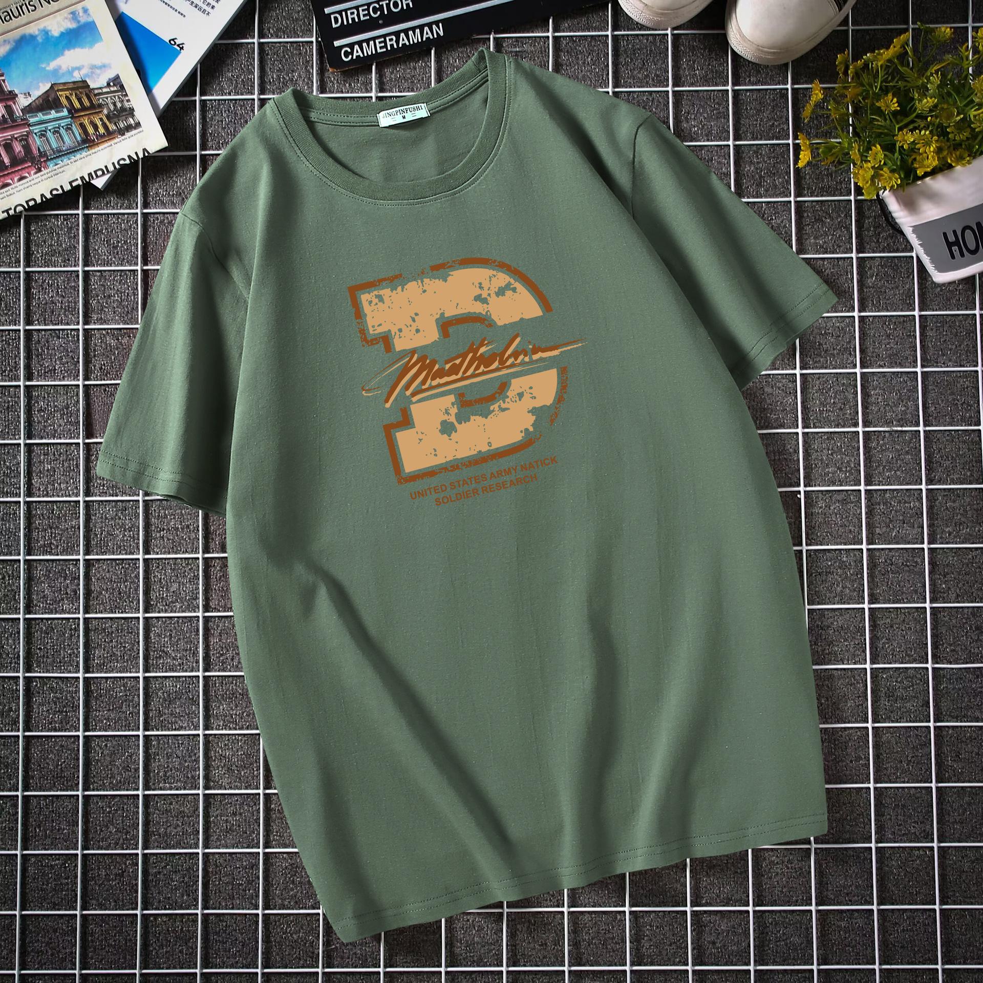 

Удобная хлопковая футболка свободного кроя 12XL, мужская футболка с короткими рукавами различных цветов, большие размеры 9XL зелёный