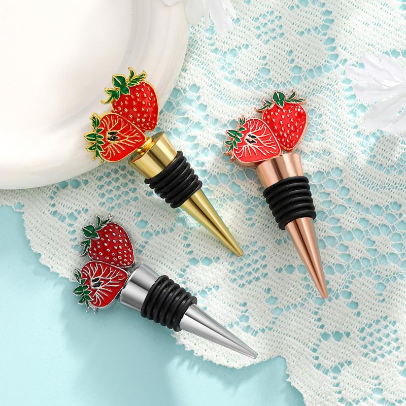 Creative Strawberry Red Wine Stopper Bottle Stopper Wine Preservation Stopper Wedding Party Birthday Gift