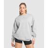 Gymshark Heavy Duty Graphic Oversized Pullover Light Grey Core Marl B3c3t Gbcn