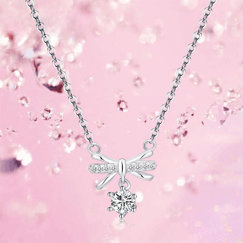 

Маленькое ожерелье-бабочка из стерлингового серебра S925 для женщин, милое свежее полное бриллиантовое микро-инкрустированное цирконием цепочка на ключицу, серебряные ювелирные изделия 925