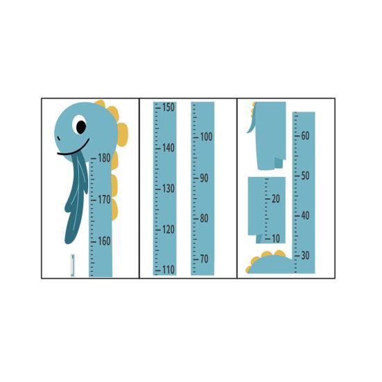 Kids Height Chart Children Height Ruler with Adhesive Animal Pattern Boys Girls Height Wall Chart Growth Measuring Ruler for Nursery Playroom Decor