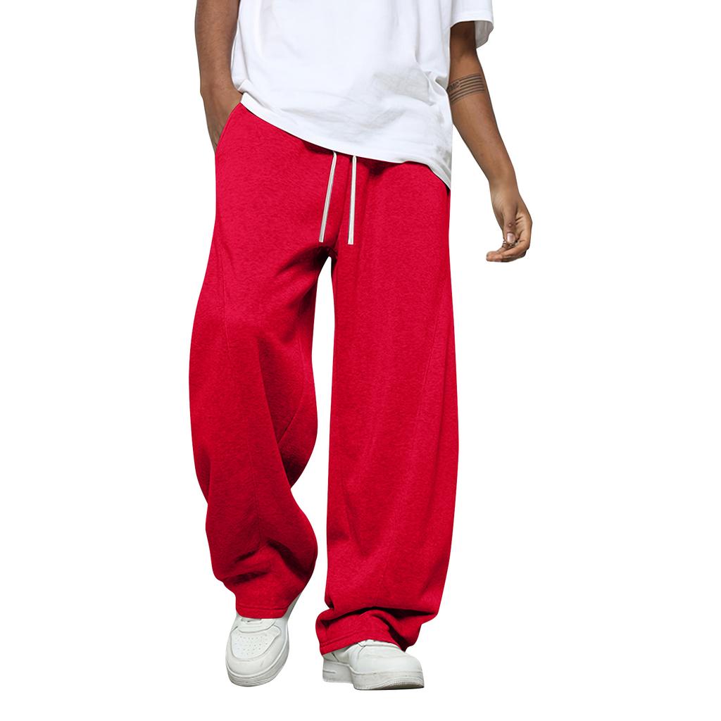 Men's Color Loose Wide Leg Sweatpants Men's Casual Fashion Sweatpants