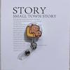 Retractable Badge Reel Compact Id Card Holder Acrylic Badge Reel Colorful Capybara Badge Reel For Nurse Healthcare Office