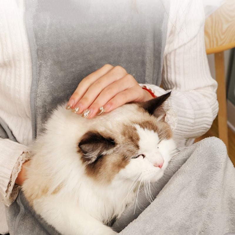 Cats Holding Carriers Velvets Aprons Slings Accompany Carriers Bag Indoor Use Smock Aprons with Pocket