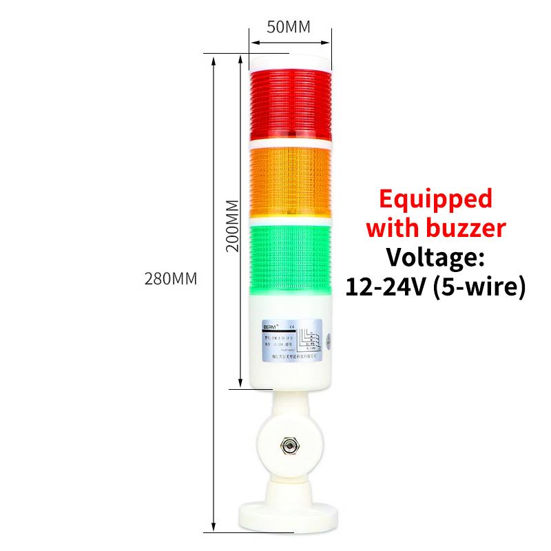 CNC Machine Safety Stack Light Rotatable 180 Degree Three Modes Industrial Warning Signal Lamp for Workshop
