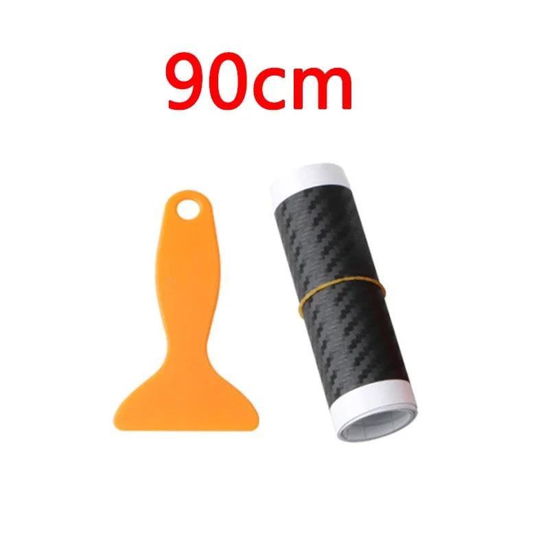 4D Carbon Fiber Car Rear Boot Bumper Trunk Anti-Scratch Protector Corner Trim Strip Cover Guard Sticker Sill Plate Accessories