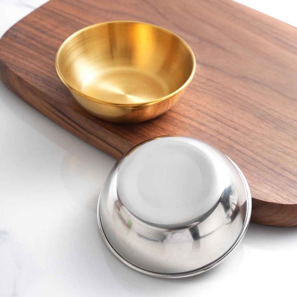 Gold Stainless Steel Sauce Dish for Seasoning & Home Use