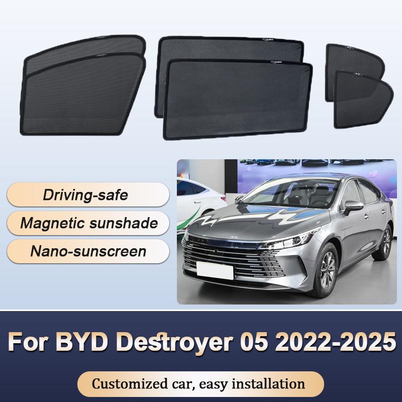 Sun Shades For BYD Destroyer 05 2022-2025 Chazor Sunshades Magnetic Privacy Protection Visor Curtains Windows Auto Accessories