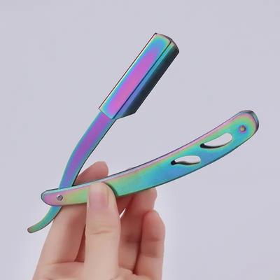 1pc Multicolor Stainless Steel Barber Shaving Razor Holder Durable Stylish Ideal for Men's Beard Shaving Salon Hair Accessories
