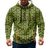 Men's Christmas Print Hooded Half-Zip Casual Sports Sweatshirt