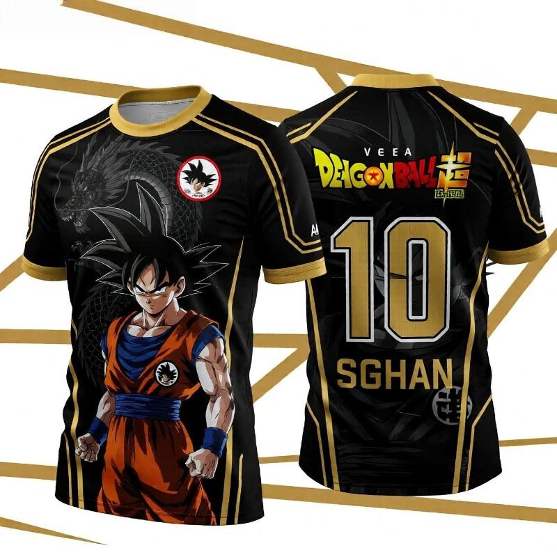 2026 Summer Dragon Ball Retro Fitness T-shirt Men s Oversized 3D Printed XXS