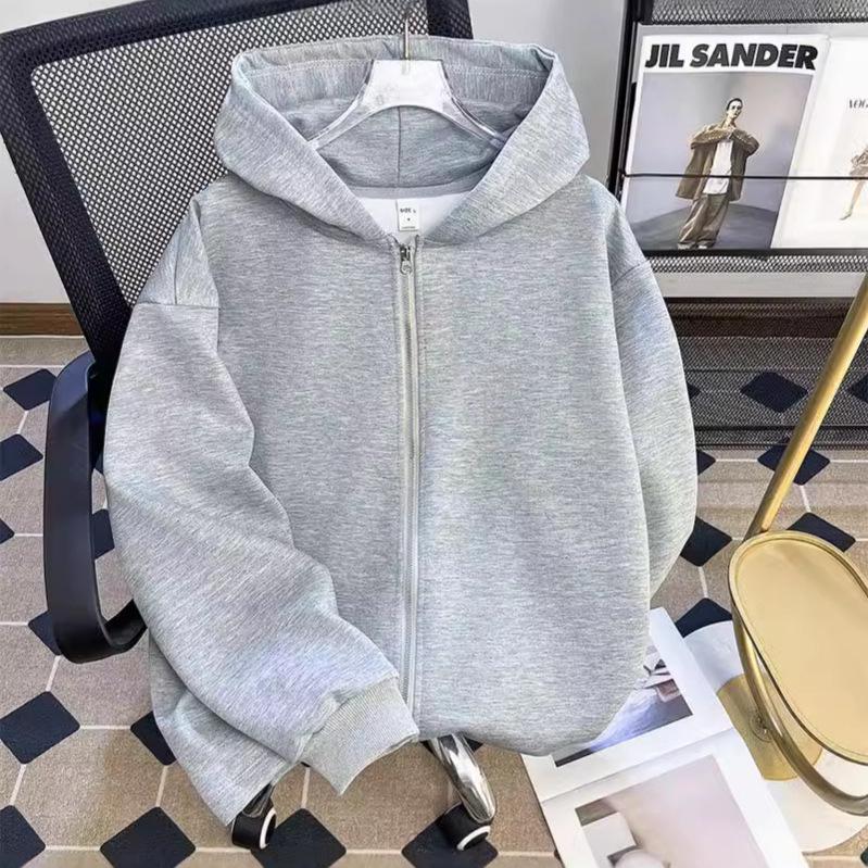 

Мужской серый кардиган-худи на молнии, утяжеленный, куртка для уличной моды Cleanfit на весну/осень M серый
