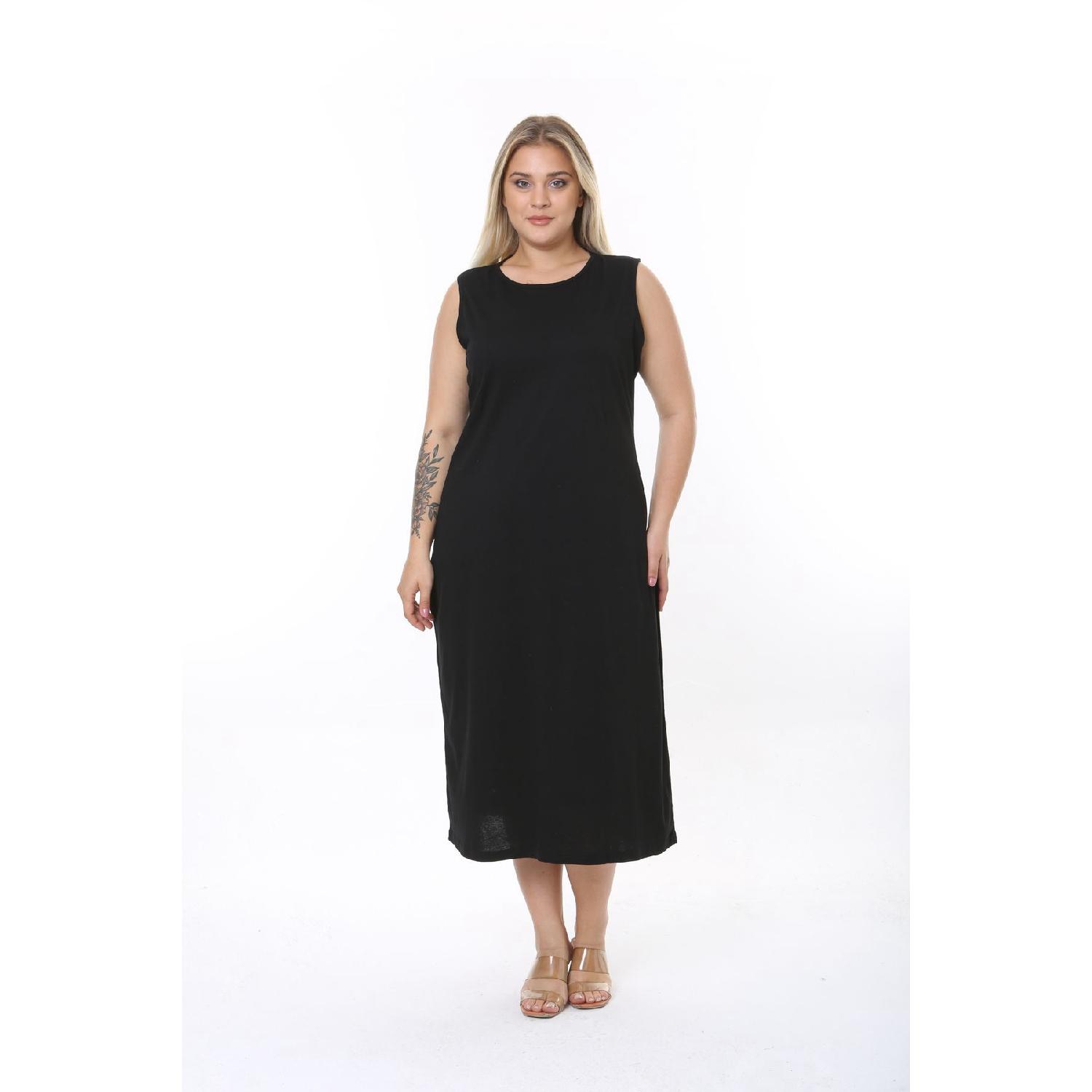 

Plus Size Long Sleeveless Dress Lining Underskirt Petticoat Black 3XL чёрный