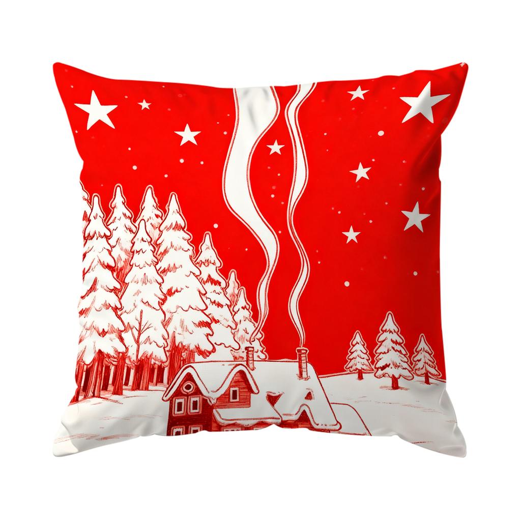 Merry Christmas Cushion Pillowcase Printed Polyester 40/45/50cm Throw Pillowcover Decorative Sofa Cushion Pillowslip Home Decor