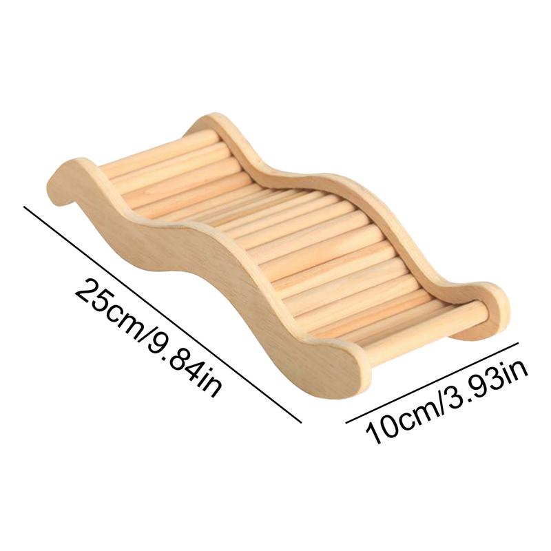 Hamster Ramp Climbing Wood Ladder for Hamster Creative Hamster Climbing Ladder Wooden Climbing Toy and Bridge Cage Decor