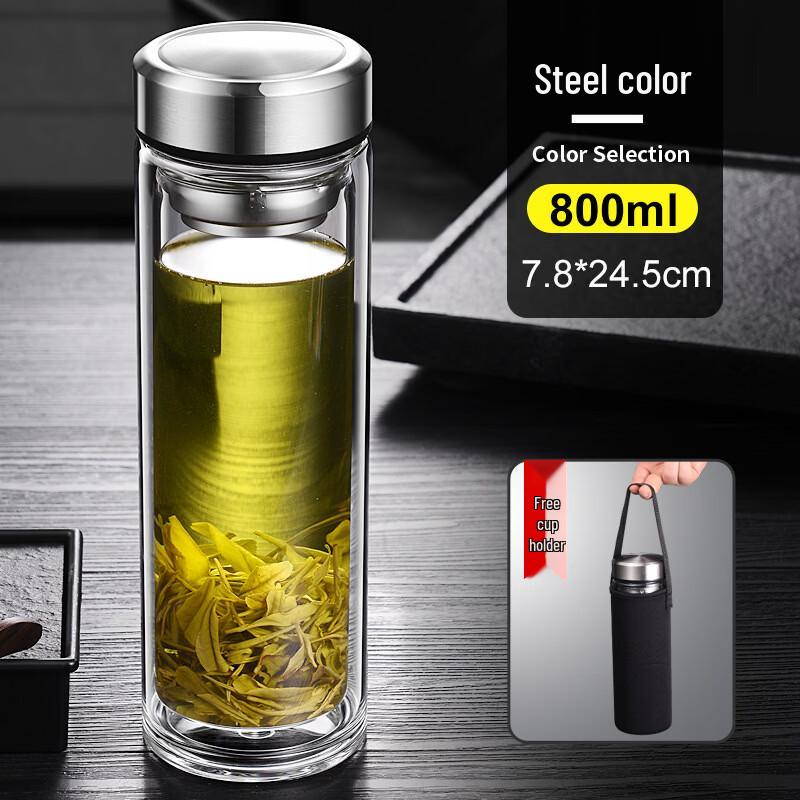 Shixun Double-Wall Borosilicate Glass Cup with Sleeve