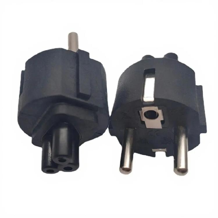 

Travel Friendly 2Pin To 5A Plugs Converters Eu4.8mm to IEC320 C5 Electrical Plugs Adapter Lightweight And Easy To Carry чёрный