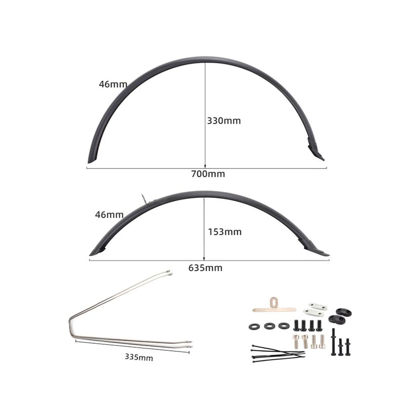 2x Mountain Bike Mud Guards Agat Splashing Water Dust Road Bike Fenders for Mountain Road Bike 700C Water Riding Rain