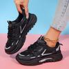 Women's Fashion Lace-up Casual Sneakers Lightweight Soft Sole Running Shoes for Women Thick Soled Mesh Breathable Sports Shoes
