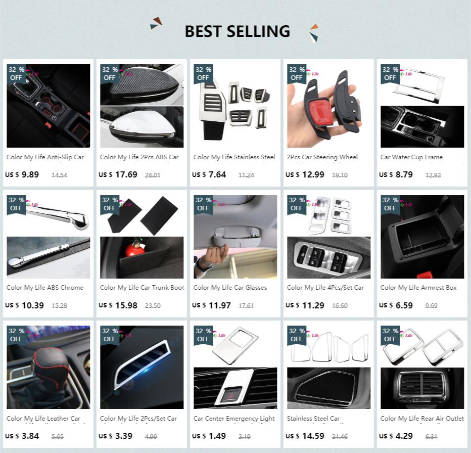 Stainless Steel AT Car Gear Head Shift Knob Protection Cover Trim for Volkswagen Vw Golf 7 Mk7 7.5 2013 - 2019