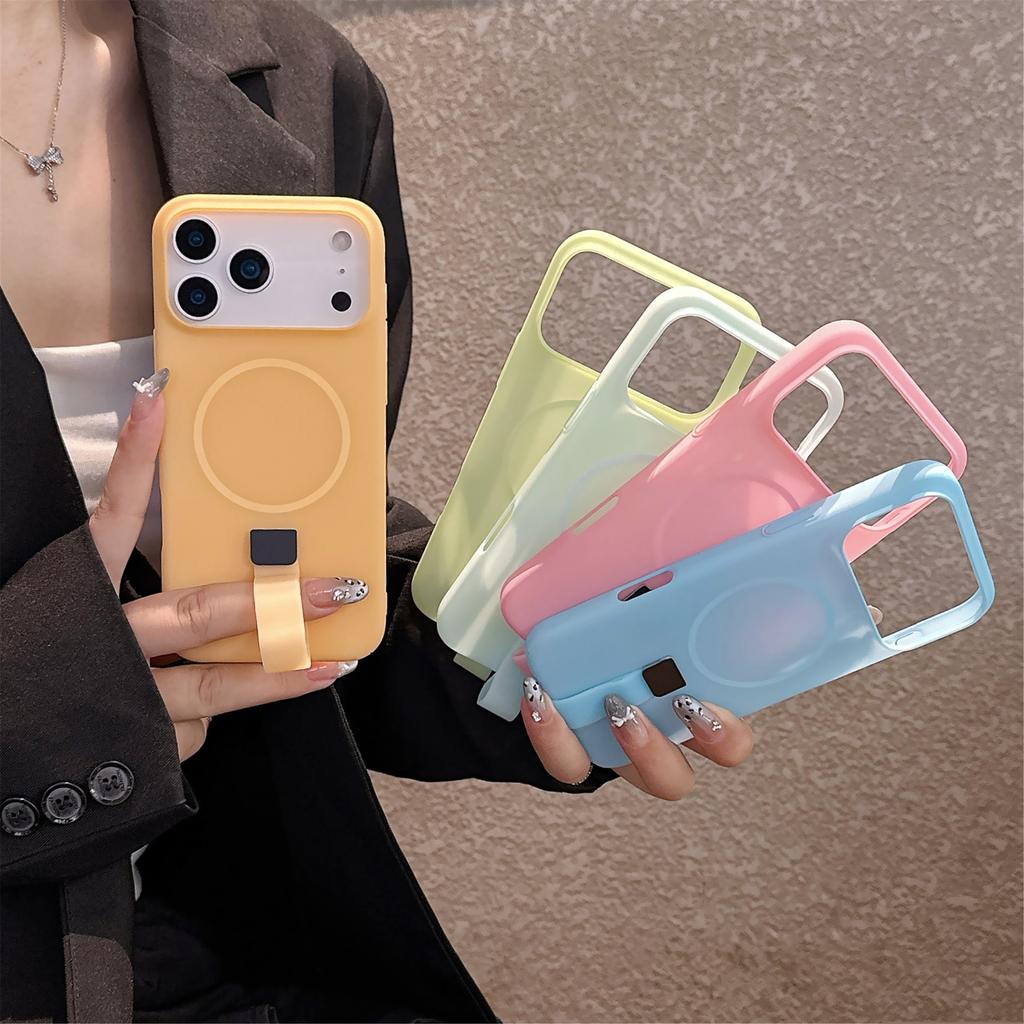 Suitable for IPhone17ProMax Magnetic Phone Case Candy Tail Apple 16 Anti Drop Full Package PC Protective Case