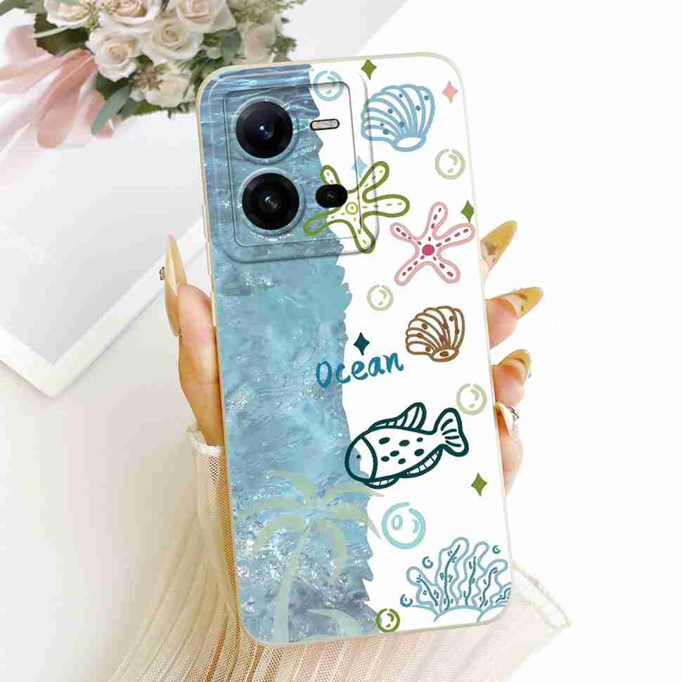 For Vivo V25 5G Case Silicone Soft Shockproof Cat Cartoon Pattern Phone Casing For VivoV25 V 25 V25 V2202 Case Back Cover