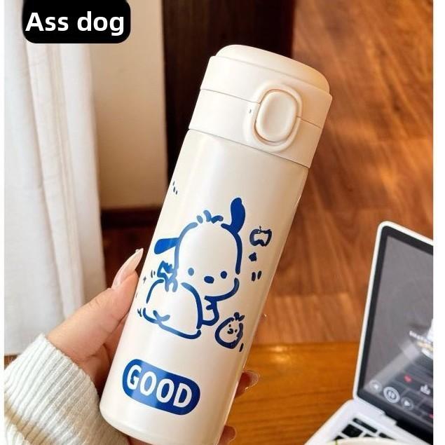 Sanrio Strawberry Bear Insulated Flask With Bouncing Lid For Kids And Students