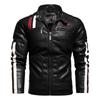 Autumn and winter men's UP leather jacket casual large size motorcycle jacket men's suit