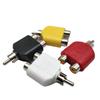 RCA 1 Male to 2 Female Audio Speaker Plug Adapter for Audio Video TV Cable Conversion