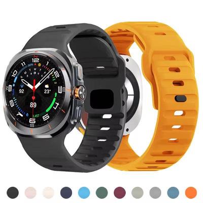 Samsung Galaxy Watch7 Ultra 47mm için Uyumlu Silikon Spor Ters Tokalı Kayış