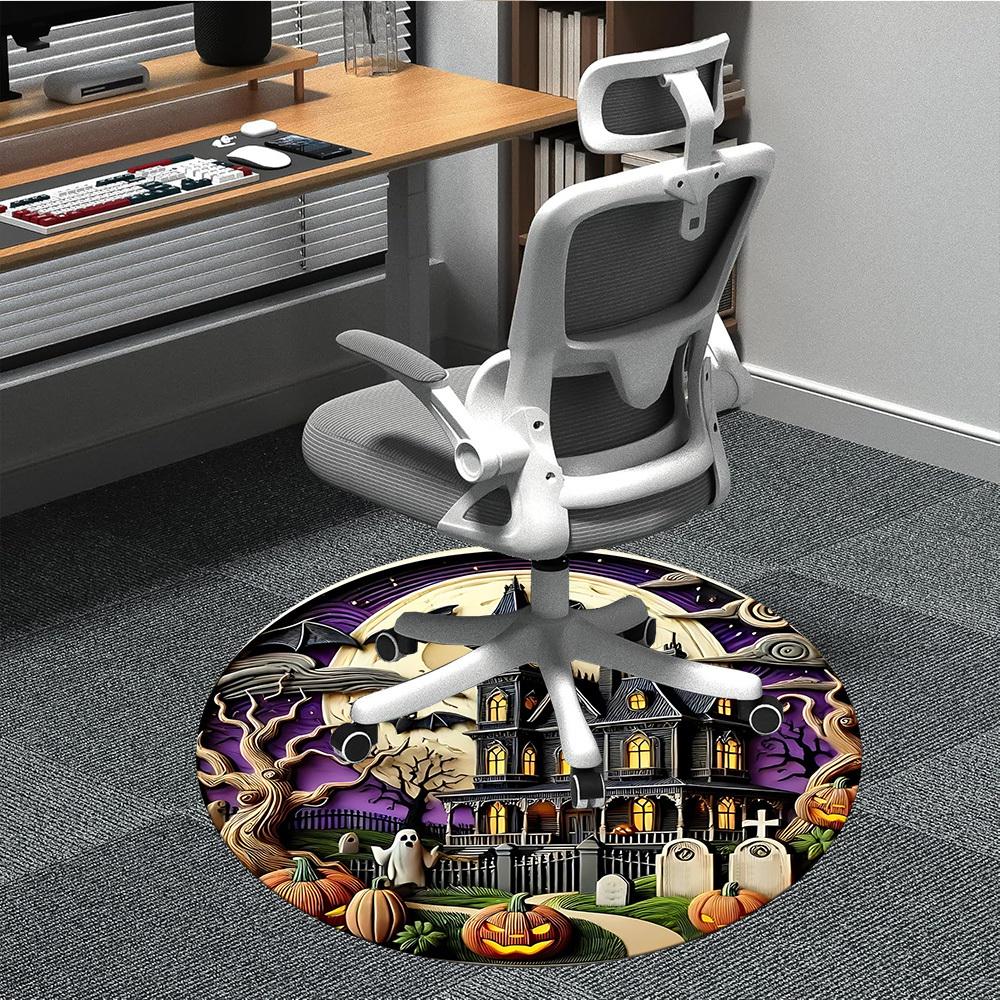 

1PC Halloween Haunted House Chair Carpet for Office Non-Slip, Lightweight, Machine Washable Rug for Office, Sleeping, Room - Holiday Decoryy25100912 80cm by 80cm