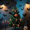 Tree Topper Spooky Halloween Crow Tree Topper with Scarf Pompom Ball Miniature Christmas Ornaments for Party Supplies Halloween