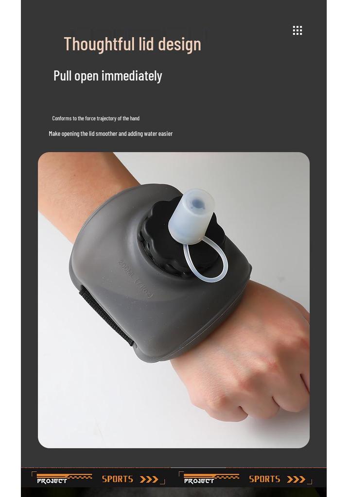 Lightweight Outdoor Running & Cycling Wrist Water Bottle - Convenient & Creative Design