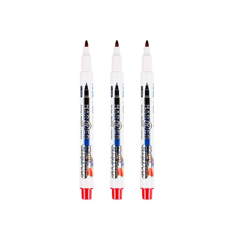 3Pcs Permanent Markers 1mm Nib Oil-Based,Waterproof,Quick-Drying Ideal For Comics,CD,Glass And Graffiti