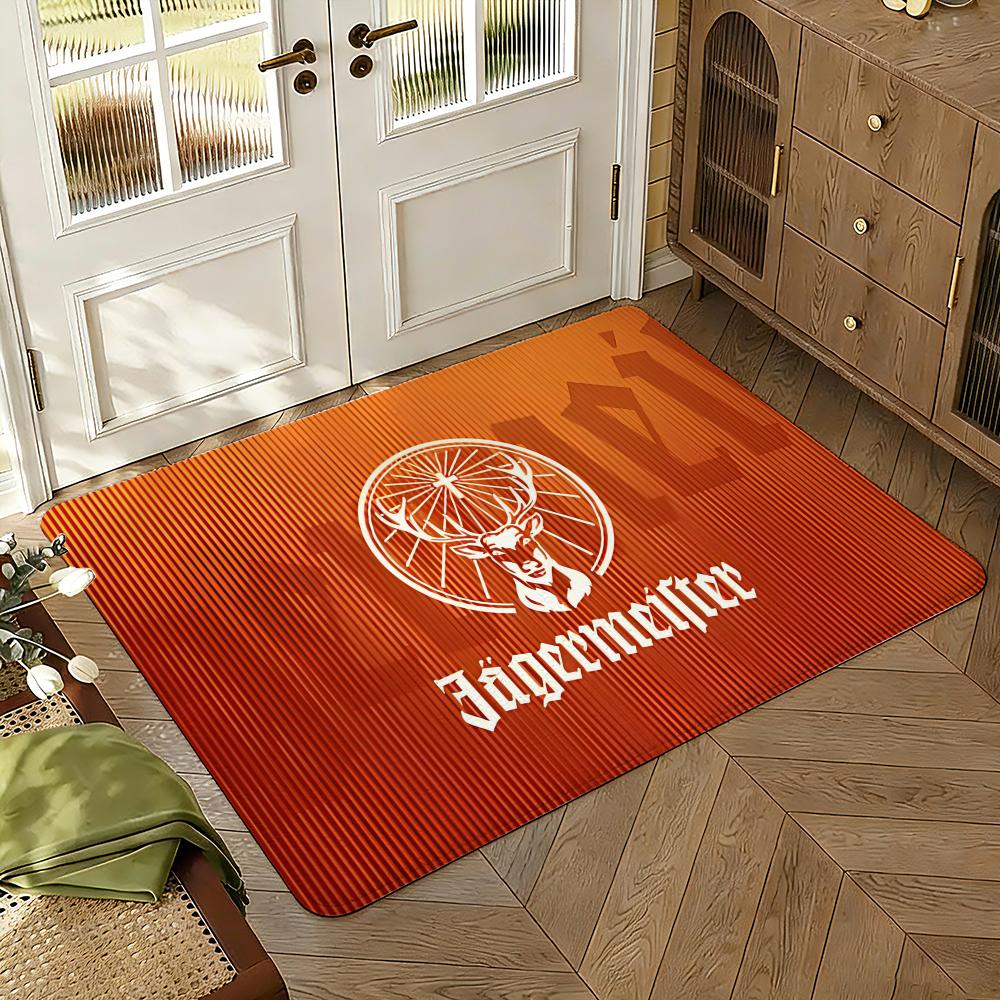 DrinkJ-jagermeister Mata podłogowa Miękka Pogrubiona Chłonna Antypoślizgowa Mata do sypialni salonu Wycieraczka Dekoracja domu Flanelowe dywaniki