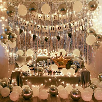 Balloon Set Birthday Arrangement Party Decoration Background Wall Children Indoor Friends Birthday Surprise
