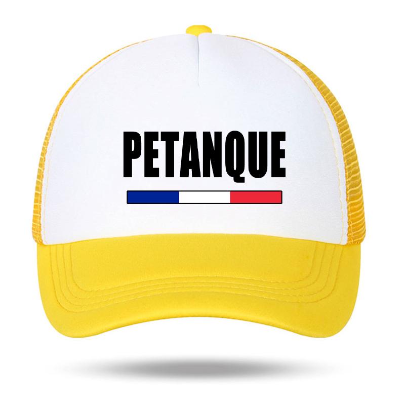 Pétanque Foam Trucker Cap French Outdoor Style Mesh Snapback Hat for Men Women Summer Sun Baseball Cap Apéro Boules Game Hat