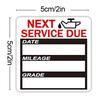 40Pcs Oil Change Maintenance Service Reminder Stickers Window Rectangle Adhesive Labels Stickers Car Sticker "NEXT SERVICE DUE"