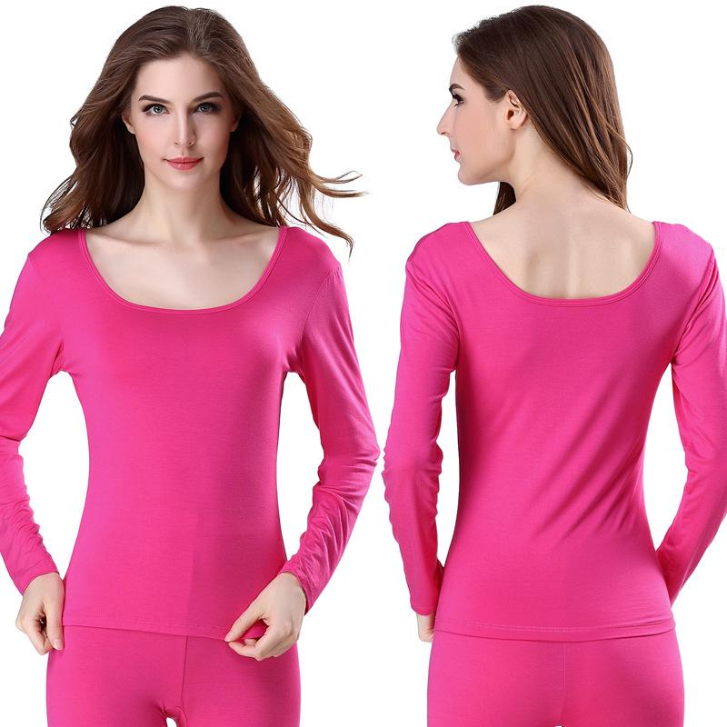 Women's Autumn Cotton Slim Fit Base Layer Set - Top and Pants