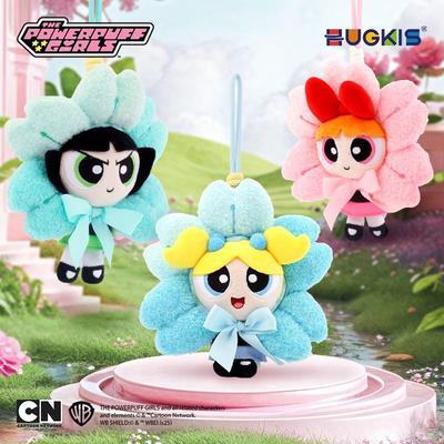 Powerpuff Girls Bubbles Flower Plush Keychain - Backpack Charm, Small Gift