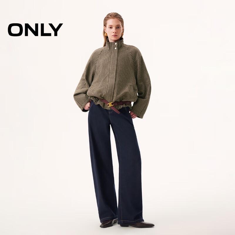Only Women's Retro Flower Bud Hem Long-Sleeve Trench Coat